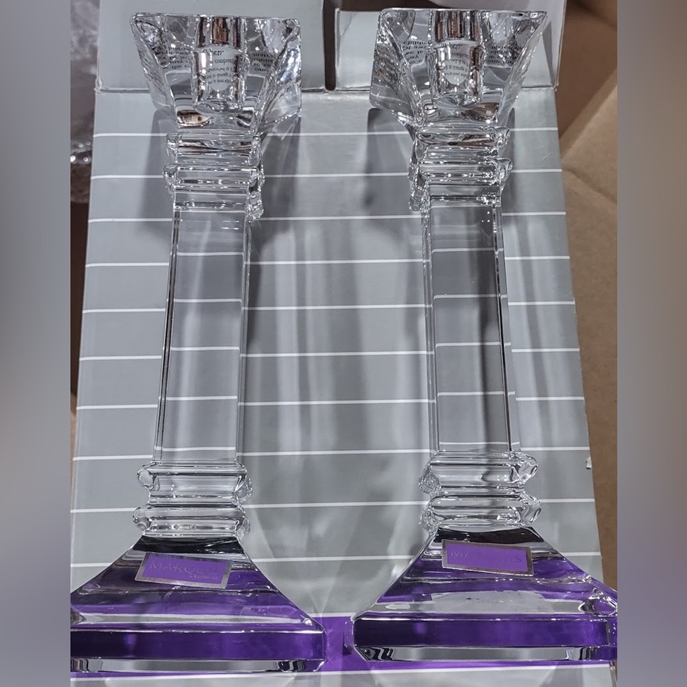 Waterford MARQUIS TREVISO CANDLESTICK, 8IN, SET OF 2, New in box